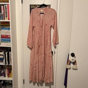 Natalie Martin (S) Long Sleeve Pink Floral Dress